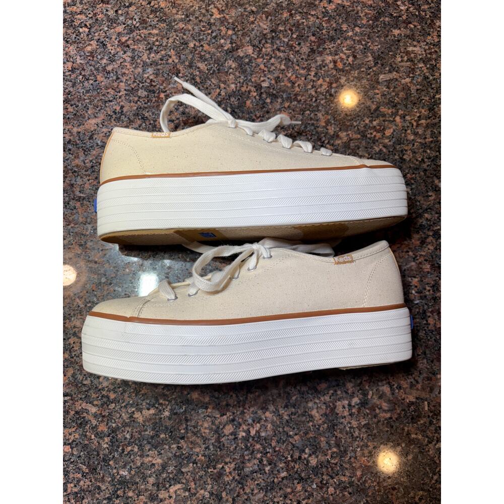 Keds Women's Triple Up Canvas Sneaker Cream Size 8 NWOT - Picture 7 of 13